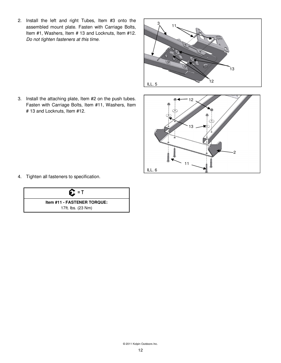Kolpin 10-0520 X-Factor Plow User Manual | Page 12 / 21