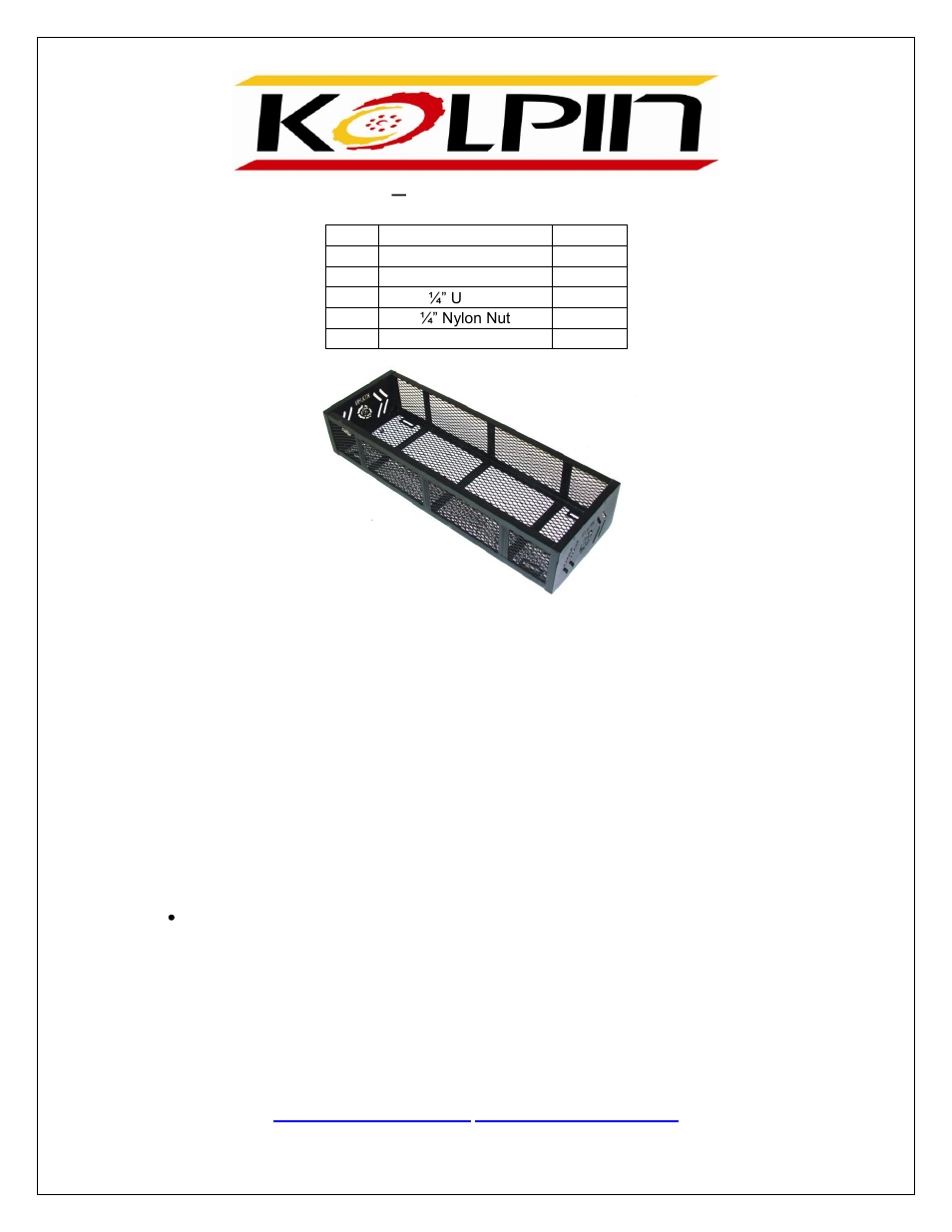 Kolpin 53360 – Front Gear Basket User Manual | 1 page