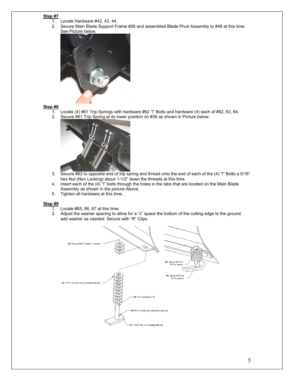 Kolpin 86400 – UTV 72” Snow Plow User Manual | Page 5 / 10