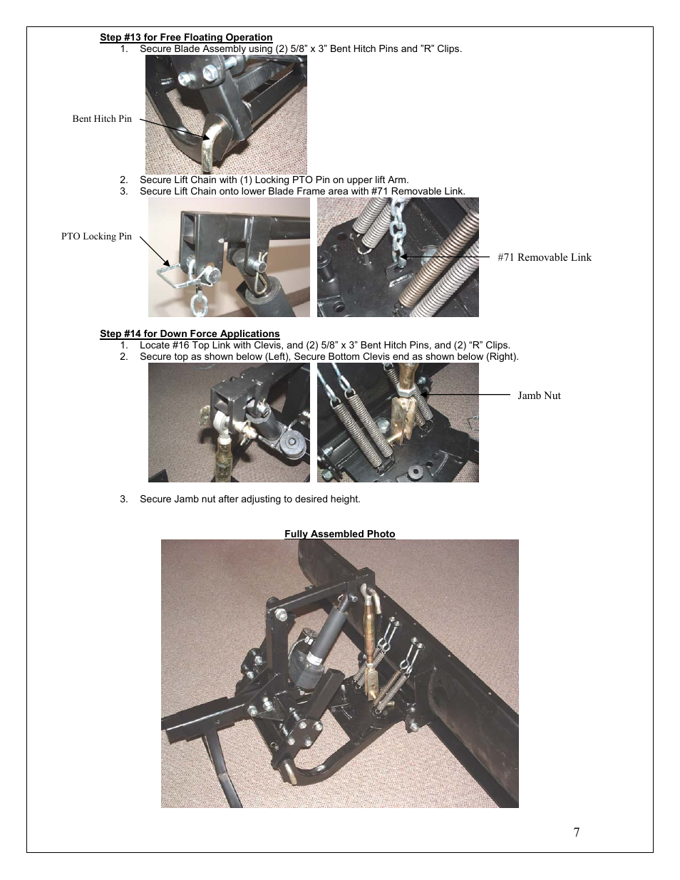 Kolpin 86400 – UTV 72” Snow Plow User Manual | Page 7 / 10