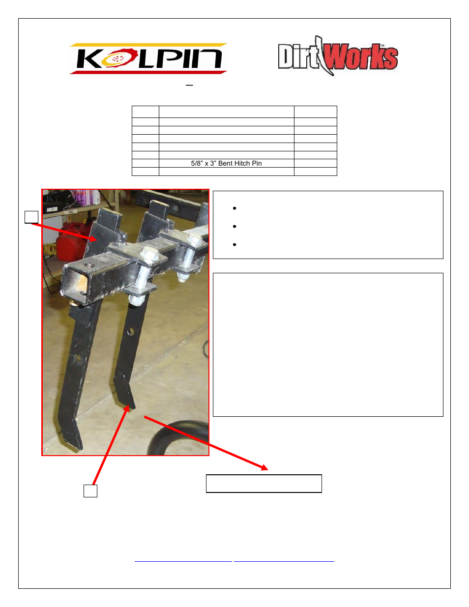 Kolpin 86100 – Chisel Plow_Scarifier User Manual | 1 page