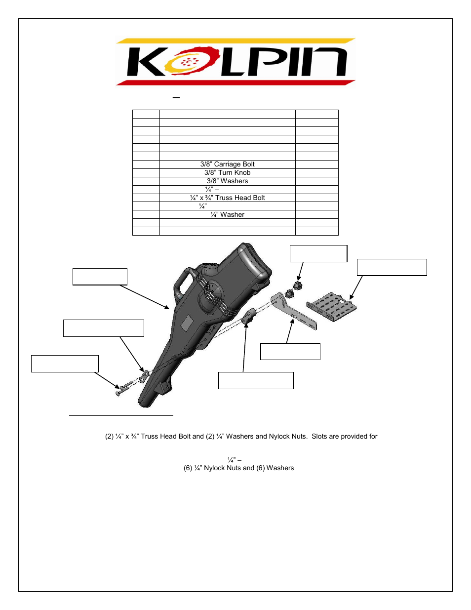 Kolpin 20053 – KOLPIN GUN BOOT 4.3 User Manual | 2 pages