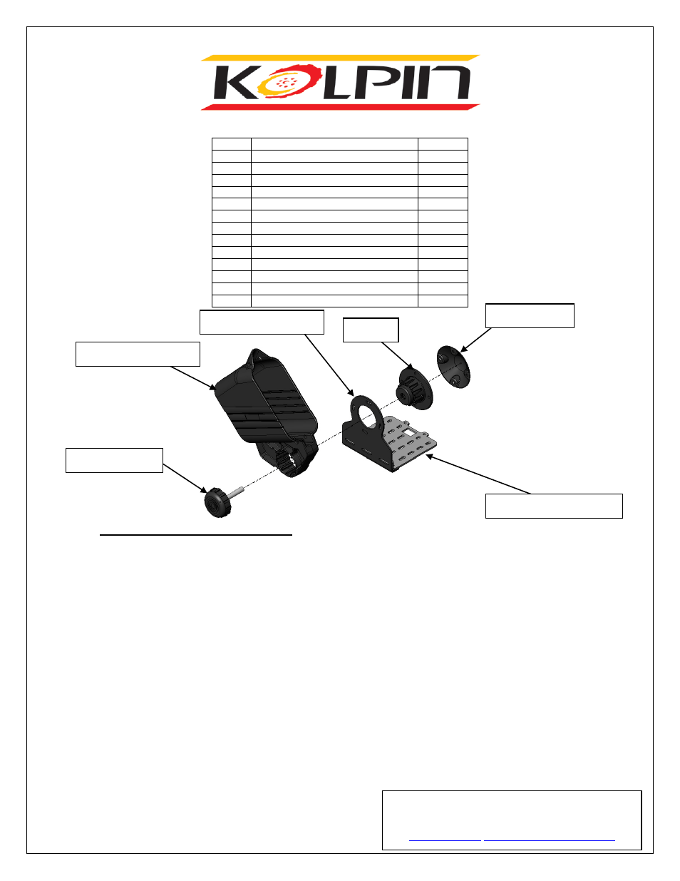 Kolpin 20035 – Boottector Bracket User Manual | 1 page