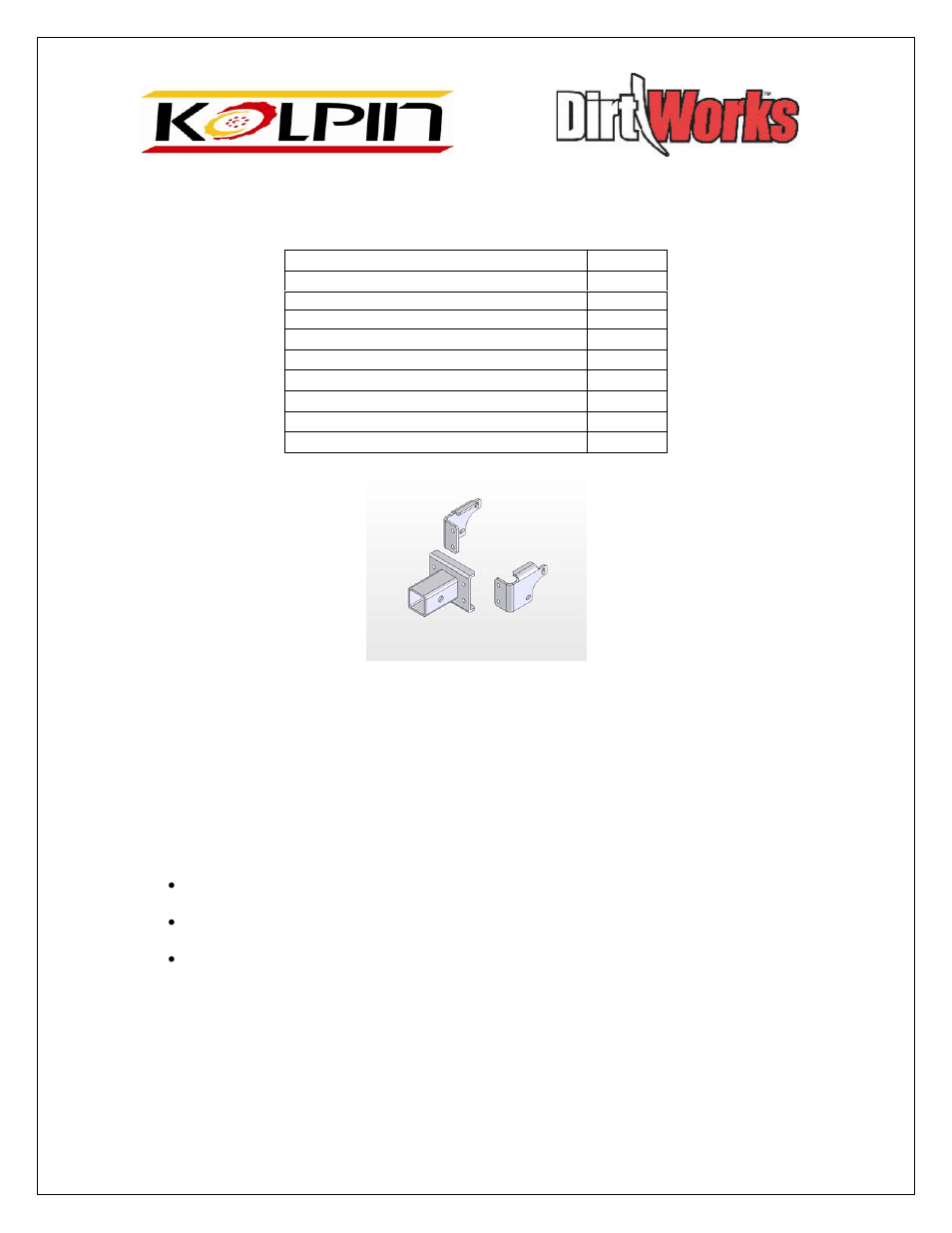 Kolpin 85180 – Suzuki Swing Axle 2 Receiver Hitch User Manual | 1 page