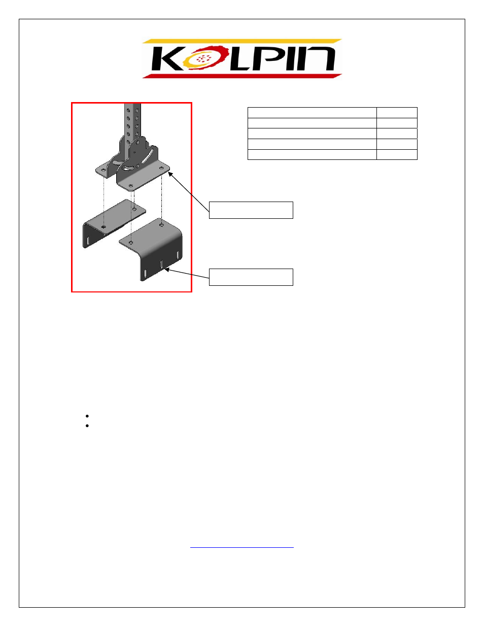 Kolpin 20076 - KAWASAKI TERYX ADAPTOR PLATE User Manual | 1 page