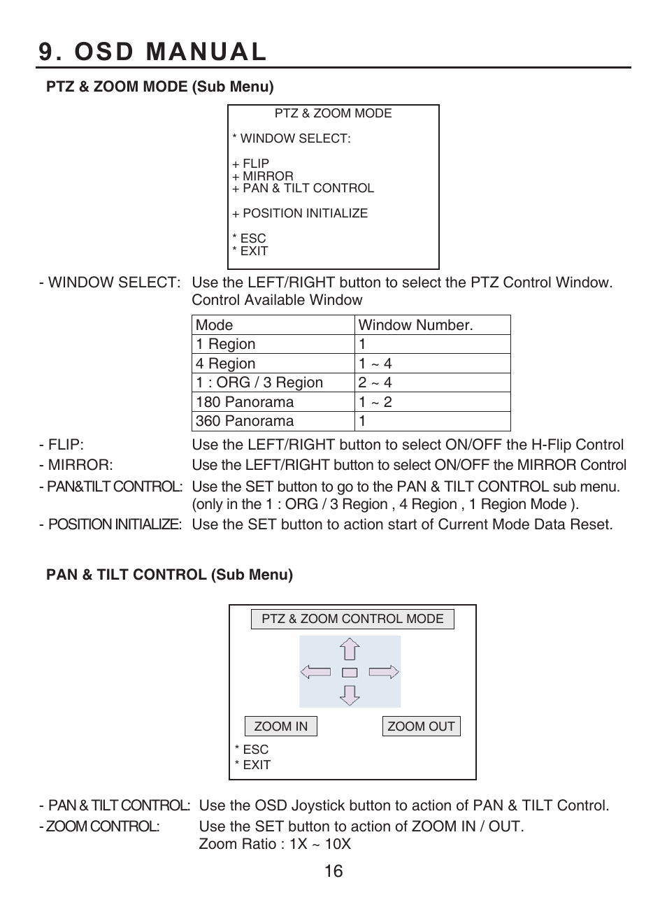 Osd manual | KT&C KPC-HDV120F User Manual | Page 16 / 23