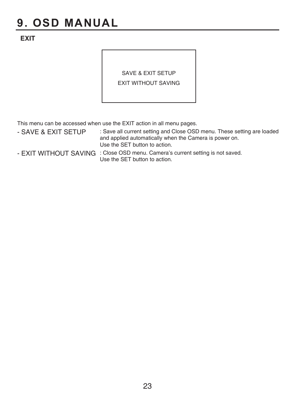 Osd manual | KT&C KPC-HDV120F User Manual | Page 23 / 23