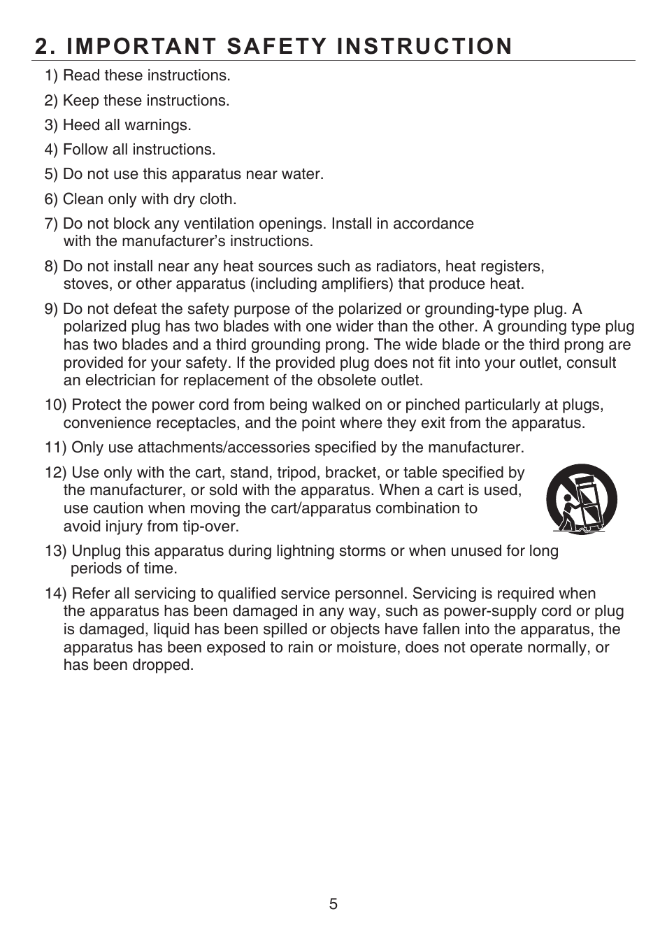 Important safety instruction | KT&C KPC-HLND45 User Manual | Page 5 / 17