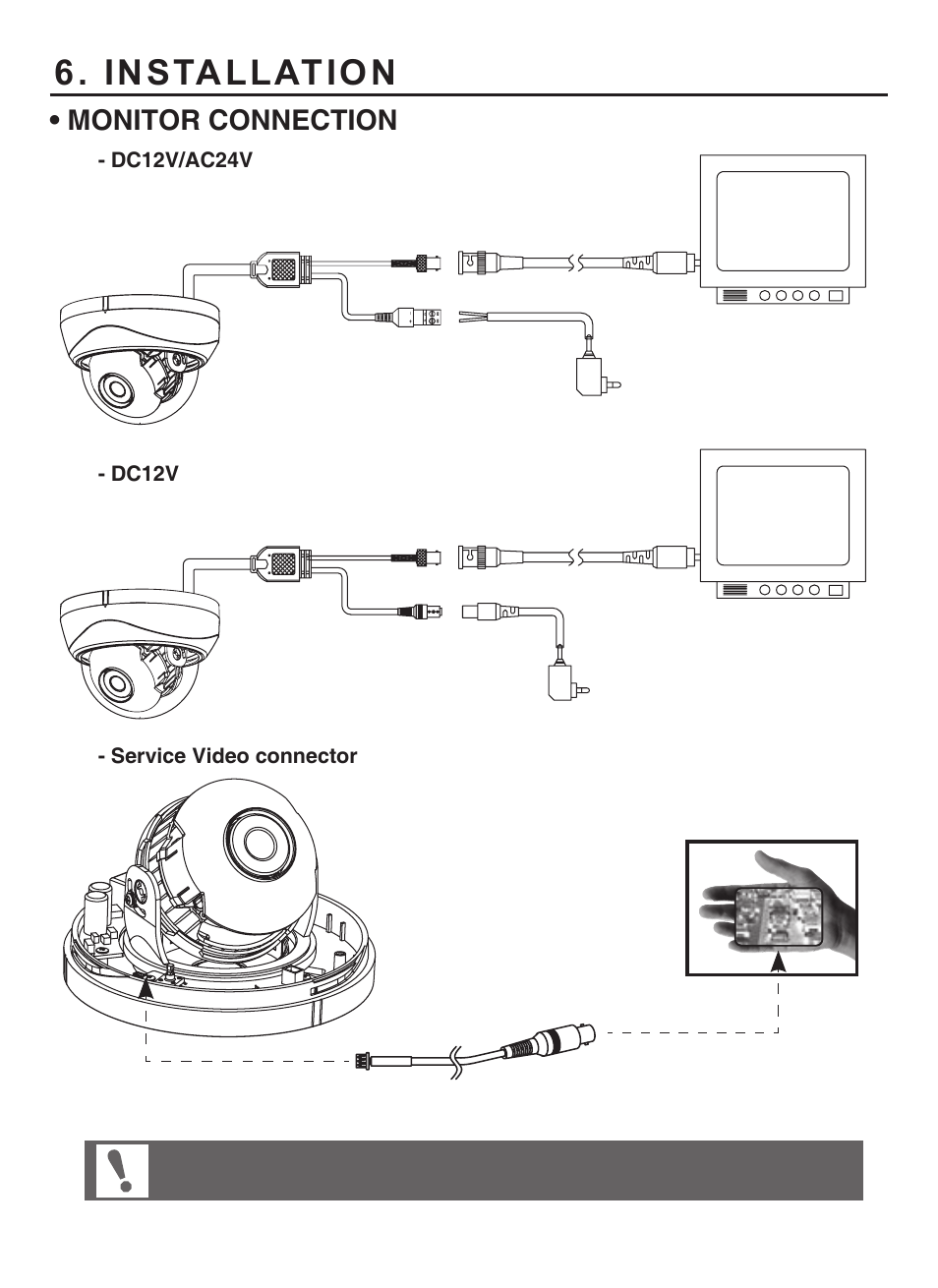 Installation, Monitor connection | KT&C KPC-HND122 User Manual | Page 11 / 20