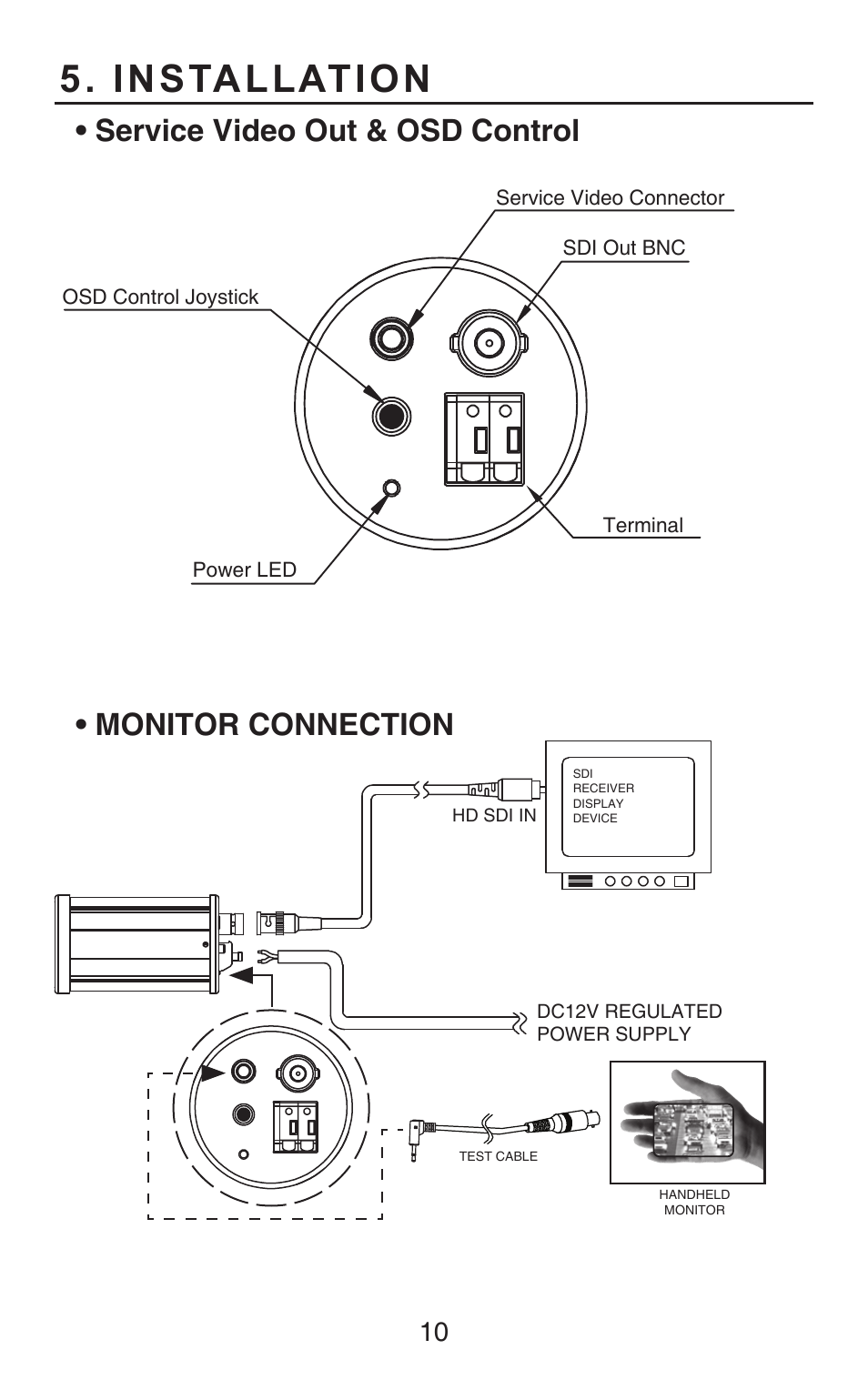 Installation | KT&C KPC-HDB450M User Manual | Page 10 / 21