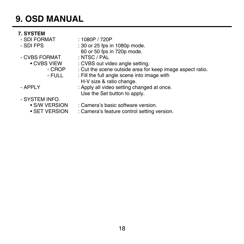 Osd manual | KT&C KPC-HNV522MB User Manual | Page 18 / 18