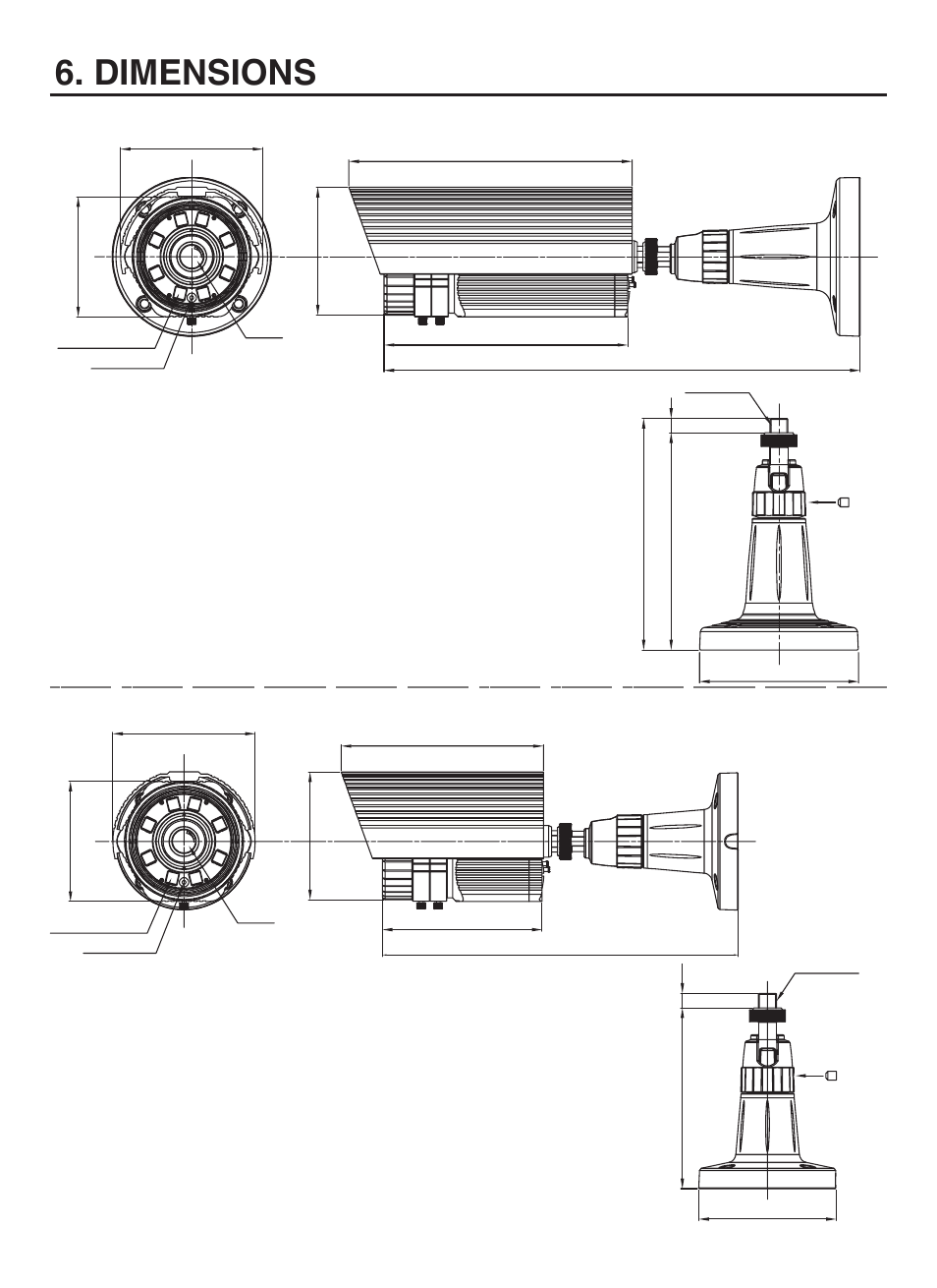 Dimensions | KT&C KPC-HDN722M User Manual | Page 12 / 18