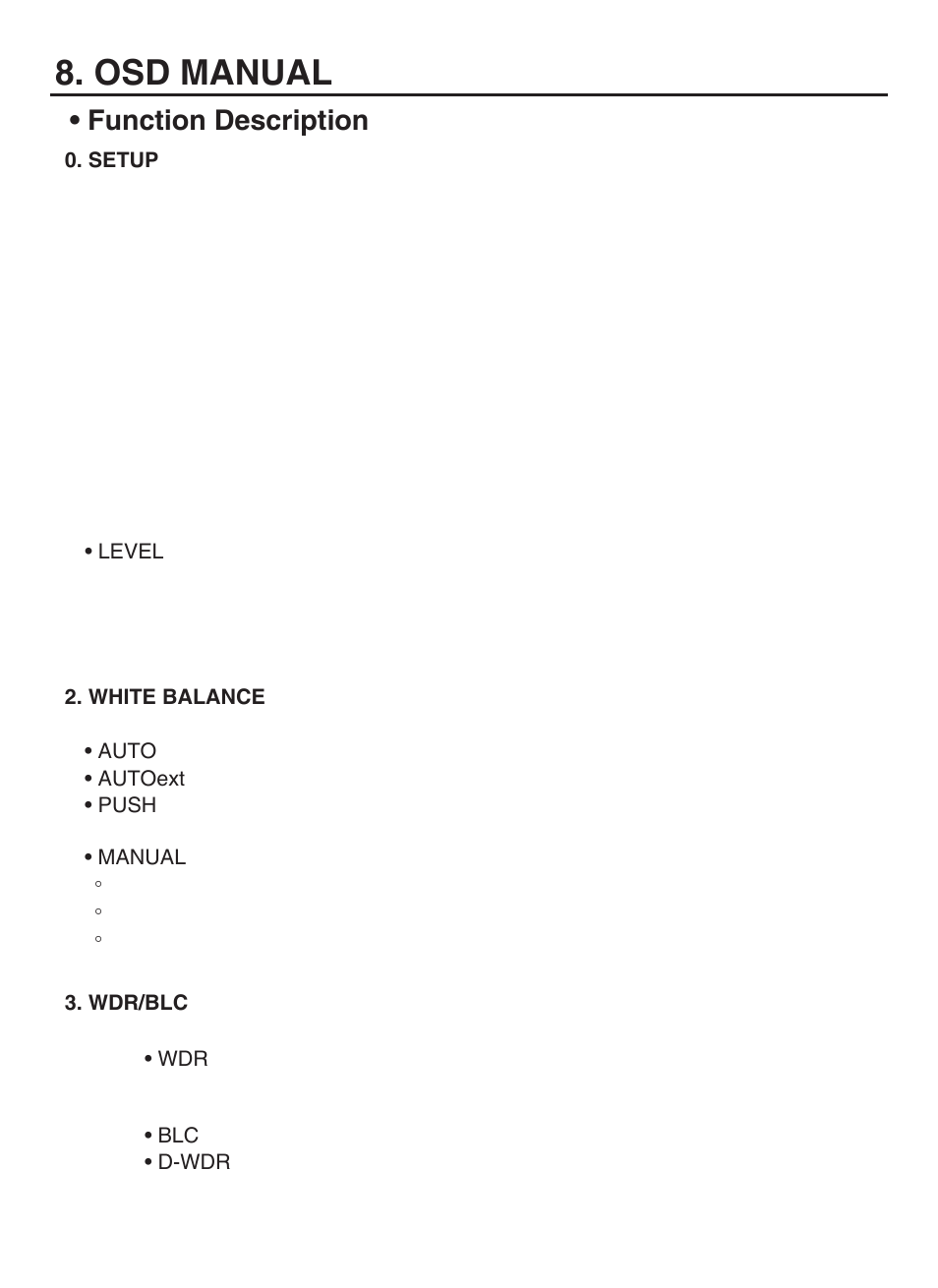 Osd manual, Function description | KT&C KPC-HDN722M User Manual | Page 16 / 18