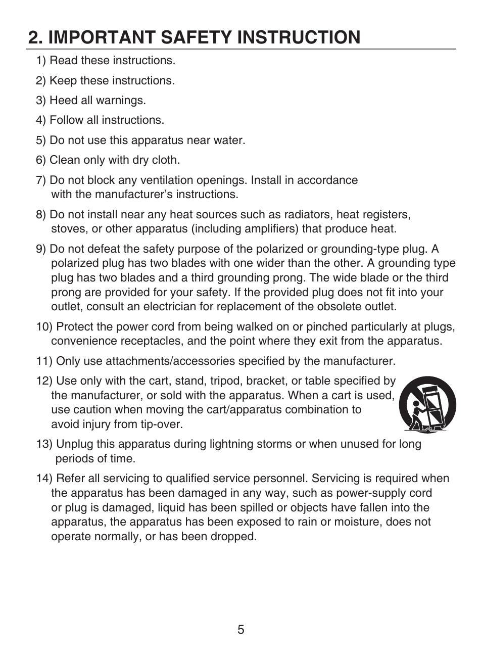 Important safety instruction | KT&C KPC-HDN300M User Manual | Page 5 / 15