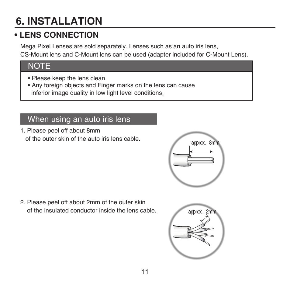 Installation | KT&C KPC-HDX222M User Manual | Page 11 / 22
