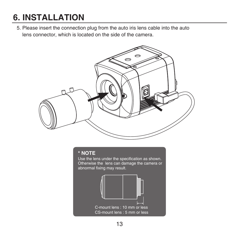 Installation | KT&C KPC-HDX222M User Manual | Page 13 / 22