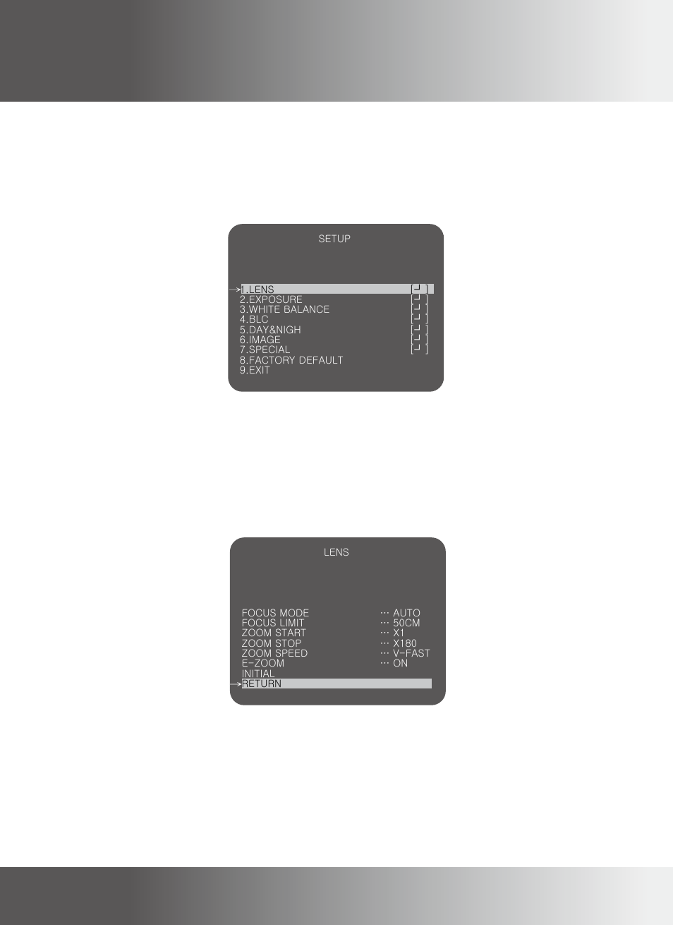 Menu setup | KT&C KPC-ZA180NH User Manual | Page 20 / 39