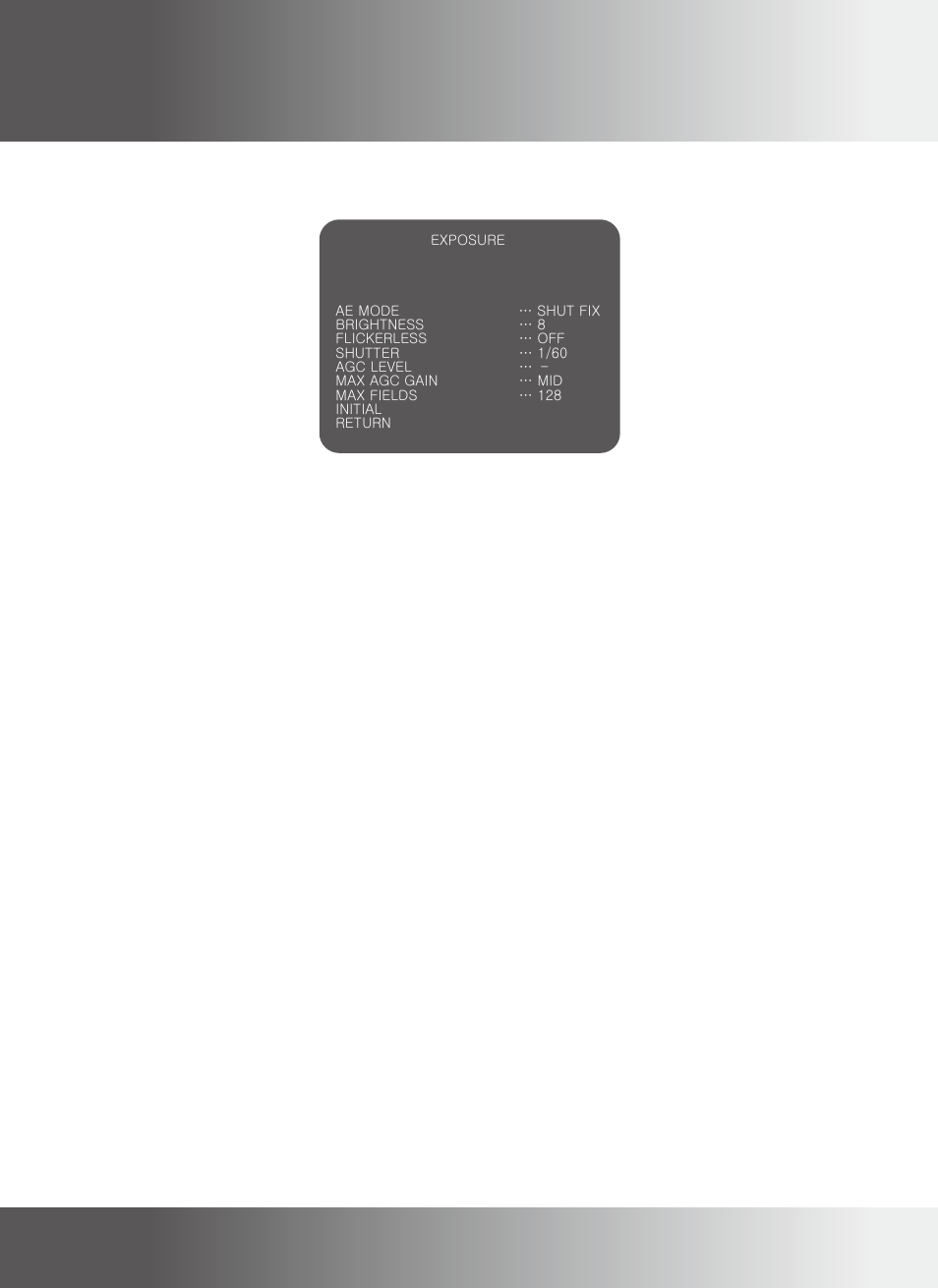 Sub-menu : exposure | KT&C KPC-ZA180NH User Manual | Page 23 / 39