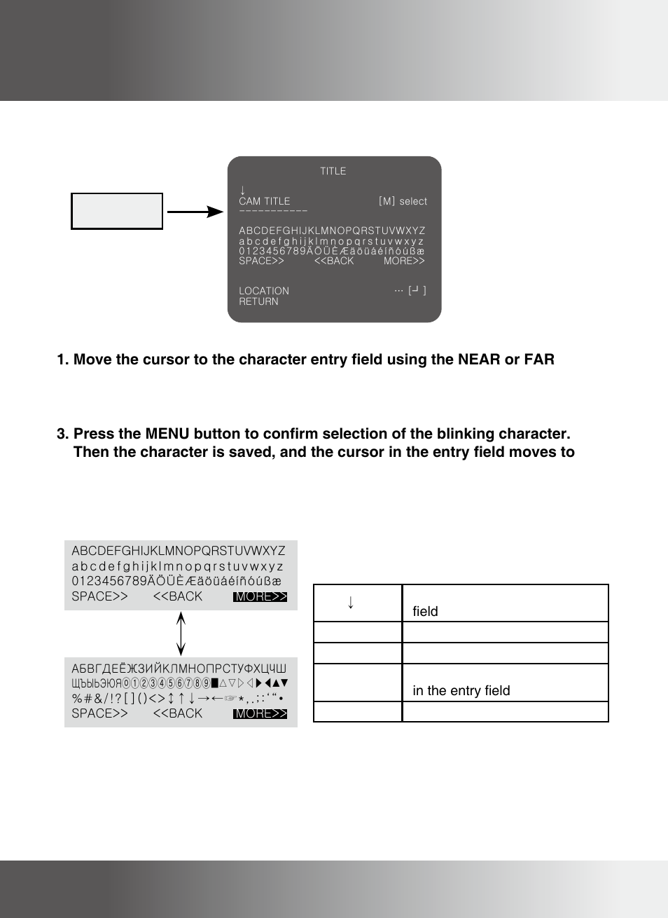 Special sub-menu : title | KT&C KPC-ZA180NH User Manual | Page 31 / 39