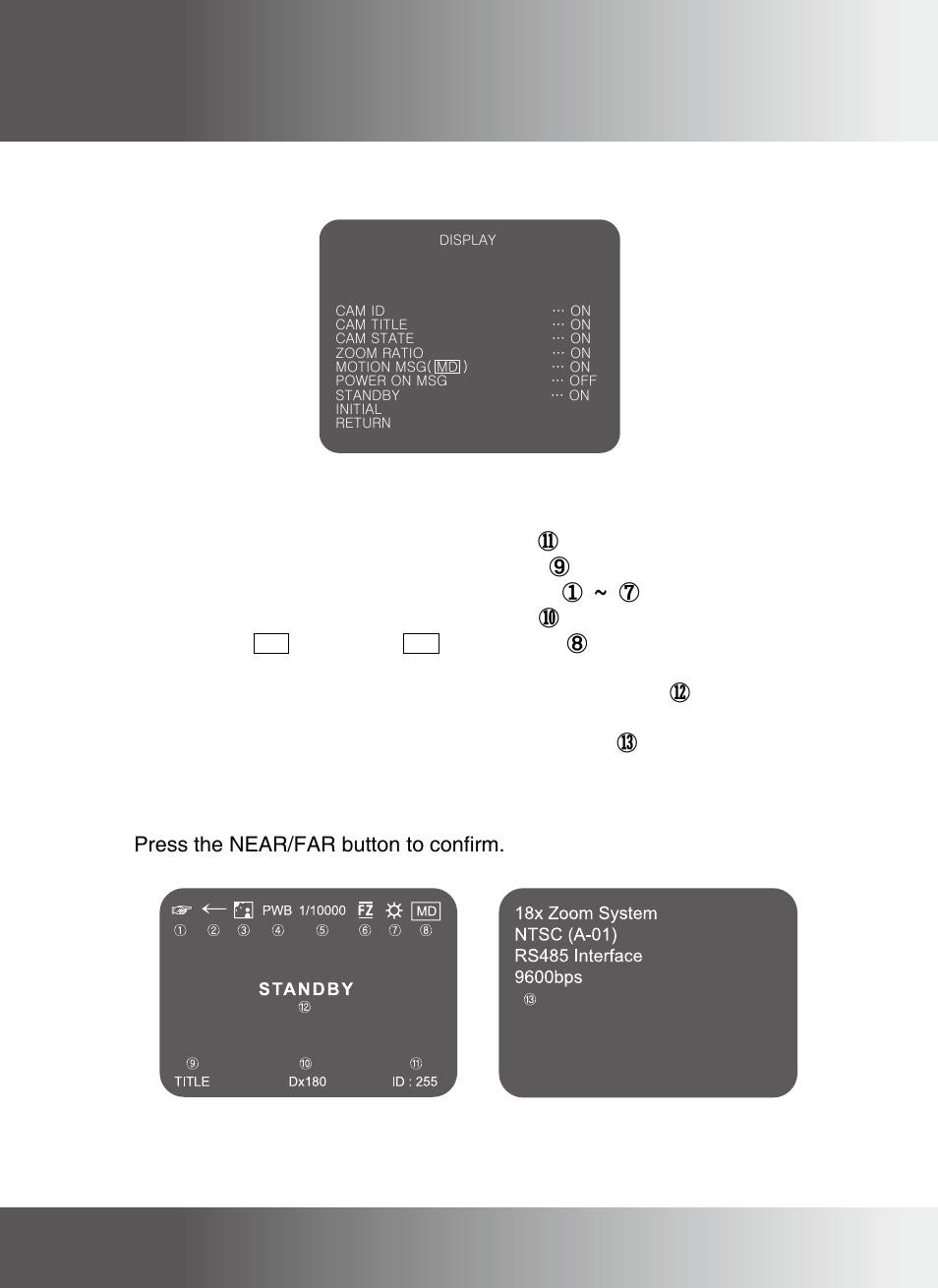 Special sub-menu : display | KT&C KPC-ZA180NH User Manual | Page 34 / 39