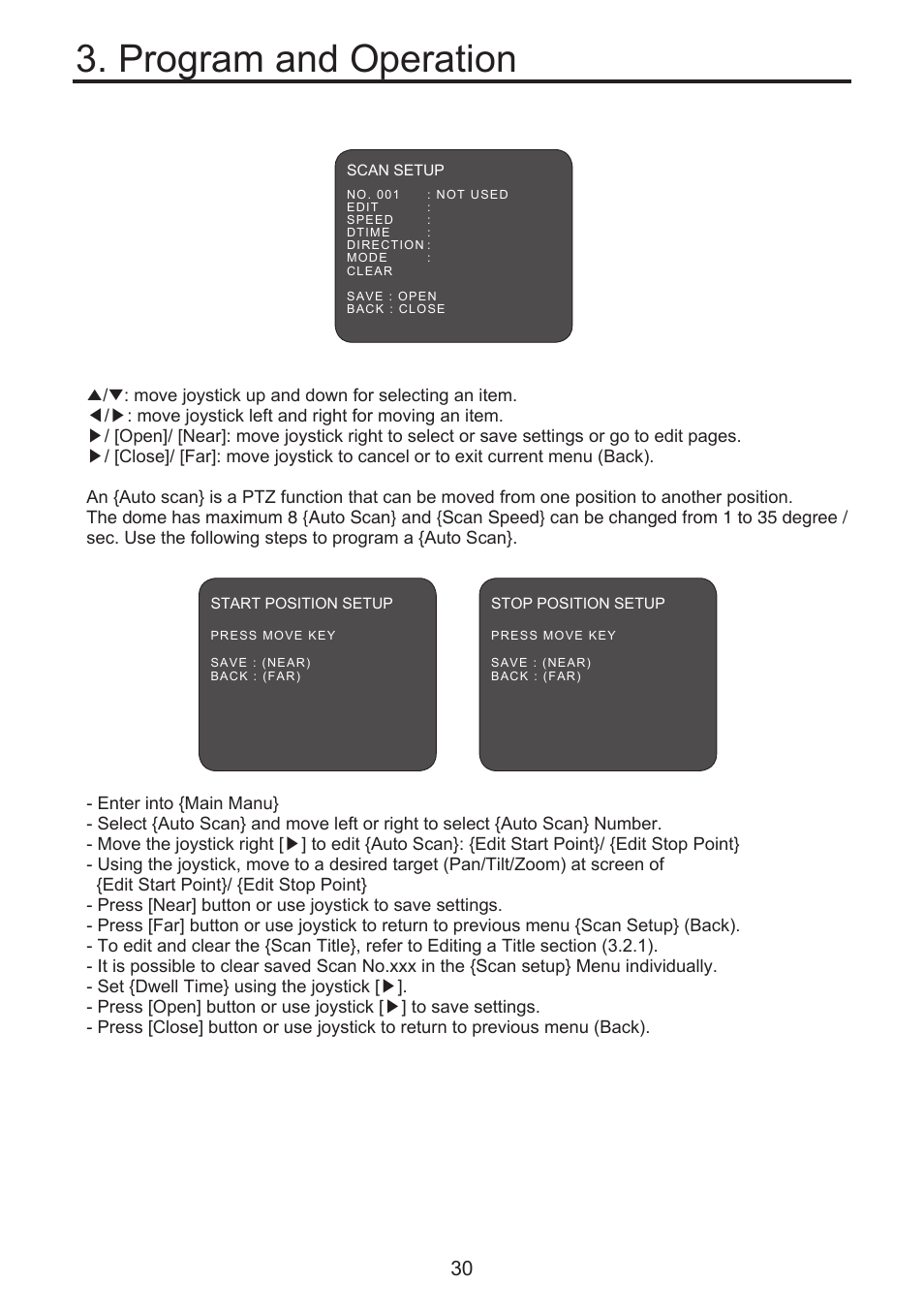 Program and operation, 10 auto scan menu | KT&C KPT-SPDN300NUCH User Manual | Page 30 / 36