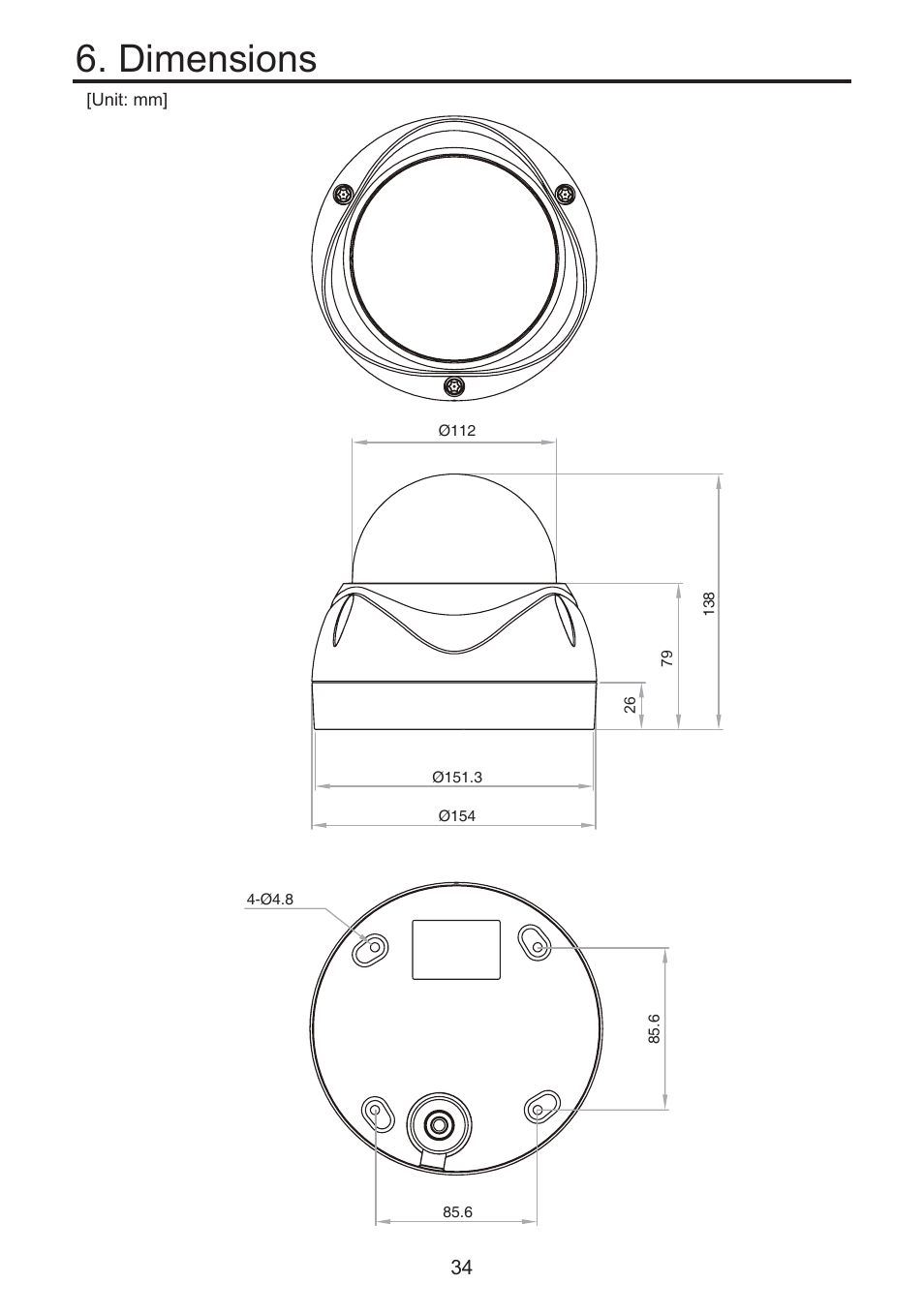 Dimensions | KT&C KPT-SPDN300NUCH User Manual | Page 34 / 36