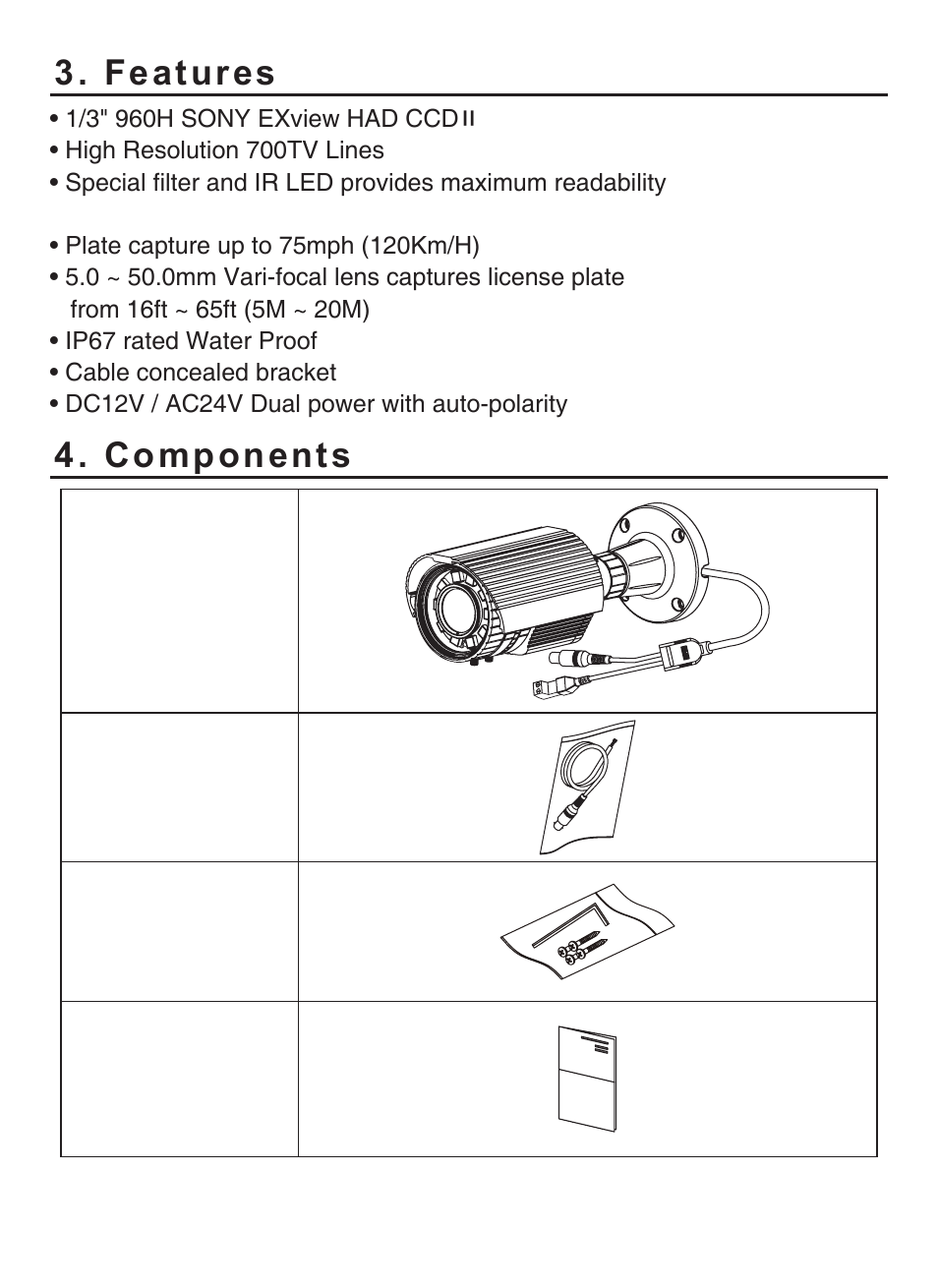 Features, Components | KT&C KPC-LP751NU User Manual | Page 6 / 17