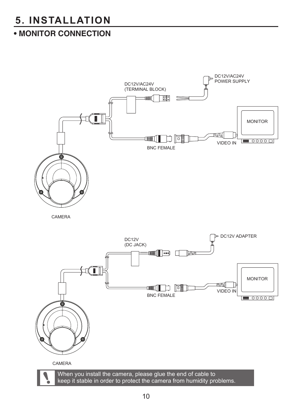 Installation, Monitor connection | KT&C KPC-LDD45NU User Manual | Page 10 / 15