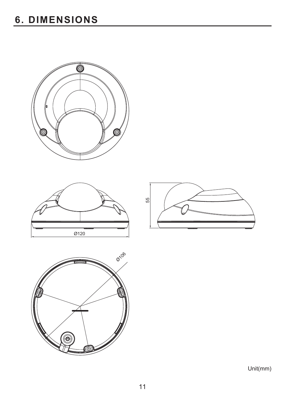 Dimensions | KT&C KPC-LDD45NU User Manual | Page 11 / 15