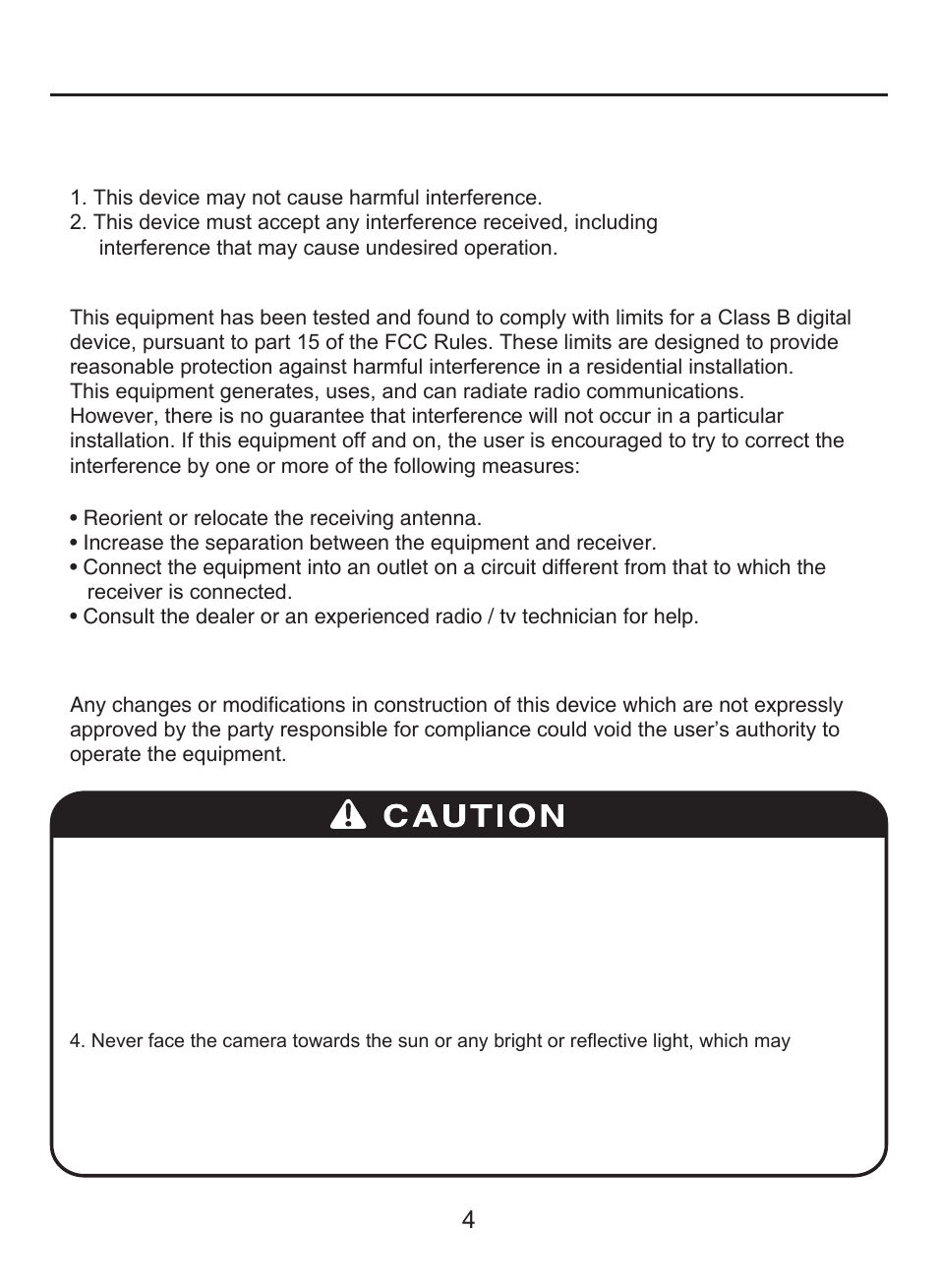 Cautions, Caution | KT&C KPC-VDE101NUV7 User Manual | Page 4 / 15
