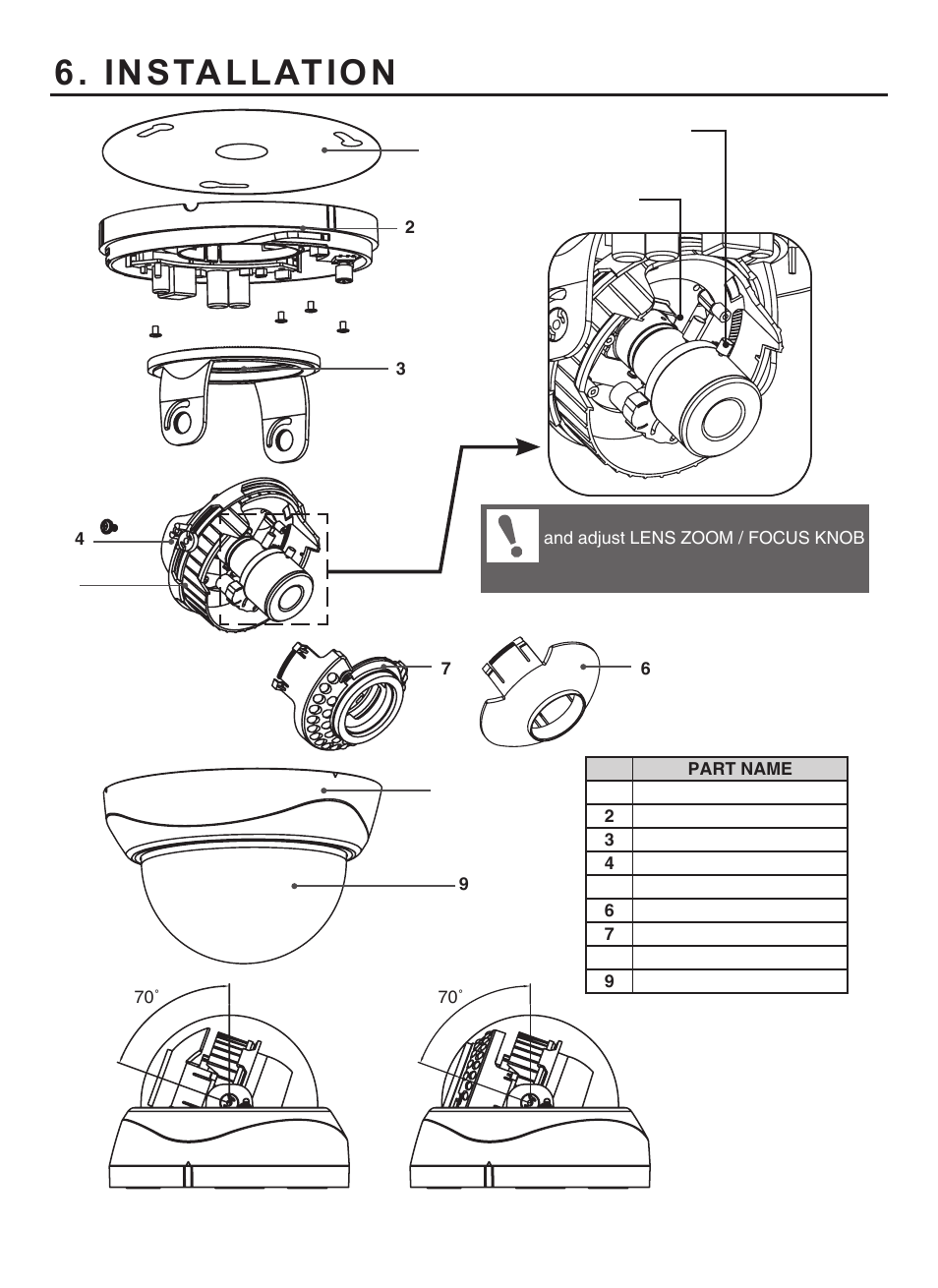 Installation | KT&C KPC-DE100NUV7 User Manual | Page 10 / 15