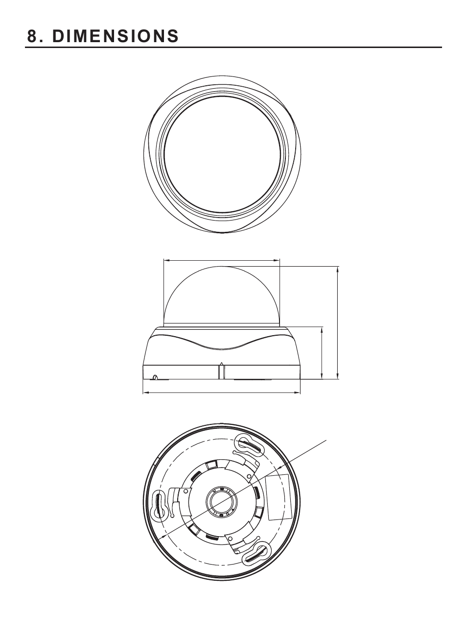 Dimensions | KT&C KPC-DE100NUV7 User Manual | Page 12 / 15