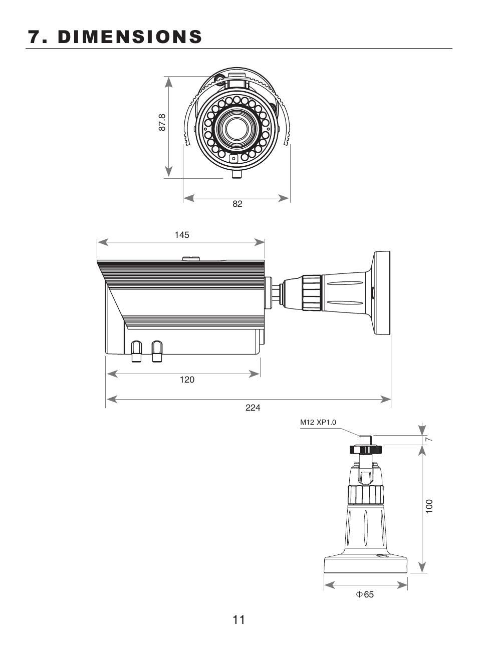 Dimensions | KT&C KPC-N501NU User Manual | Page 11 / 14