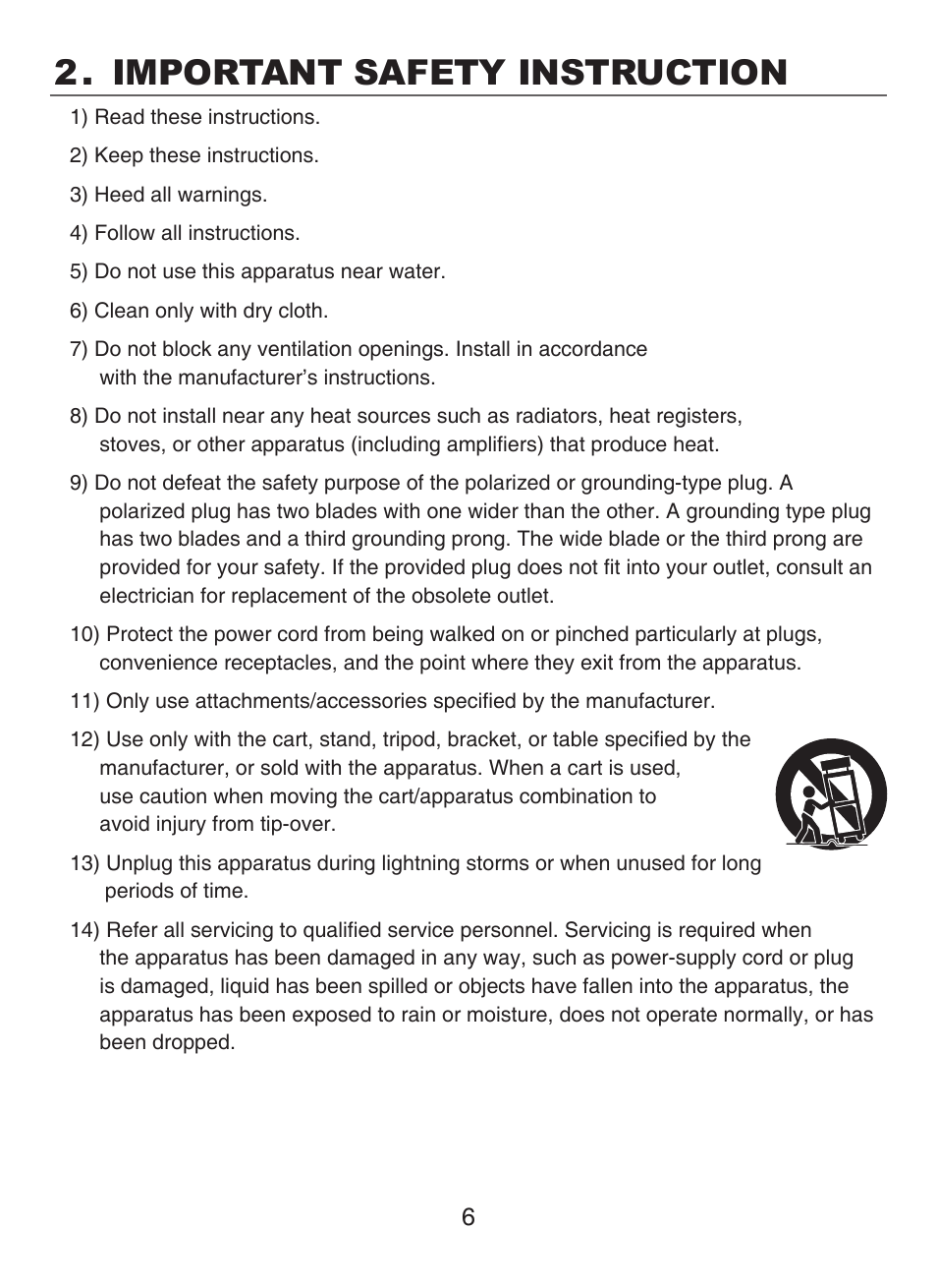 Important safety instruction | KT&C KPC-N501NU User Manual | Page 6 / 14