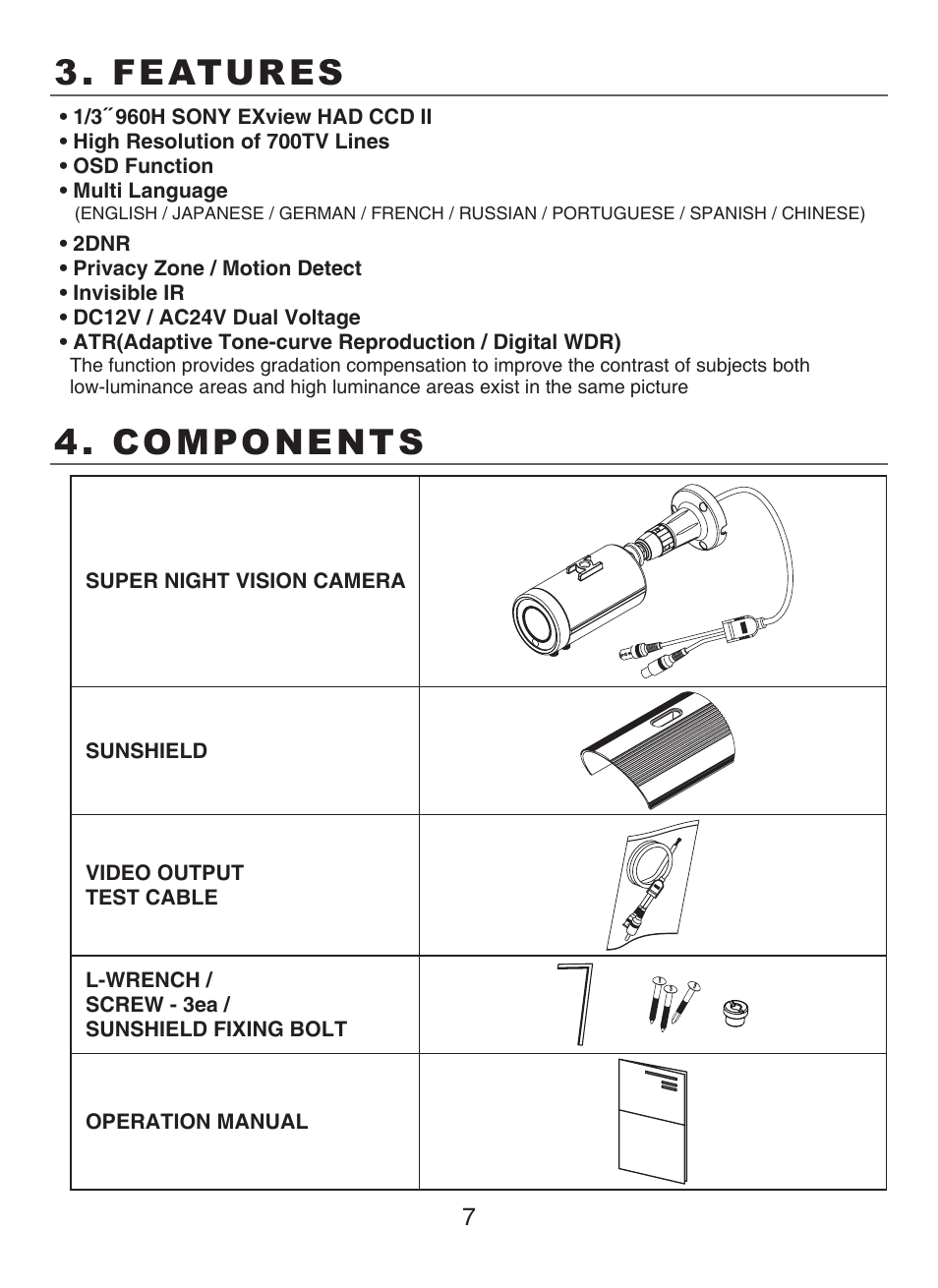 Features, Components | KT&C KPC-N501NU User Manual | Page 7 / 14