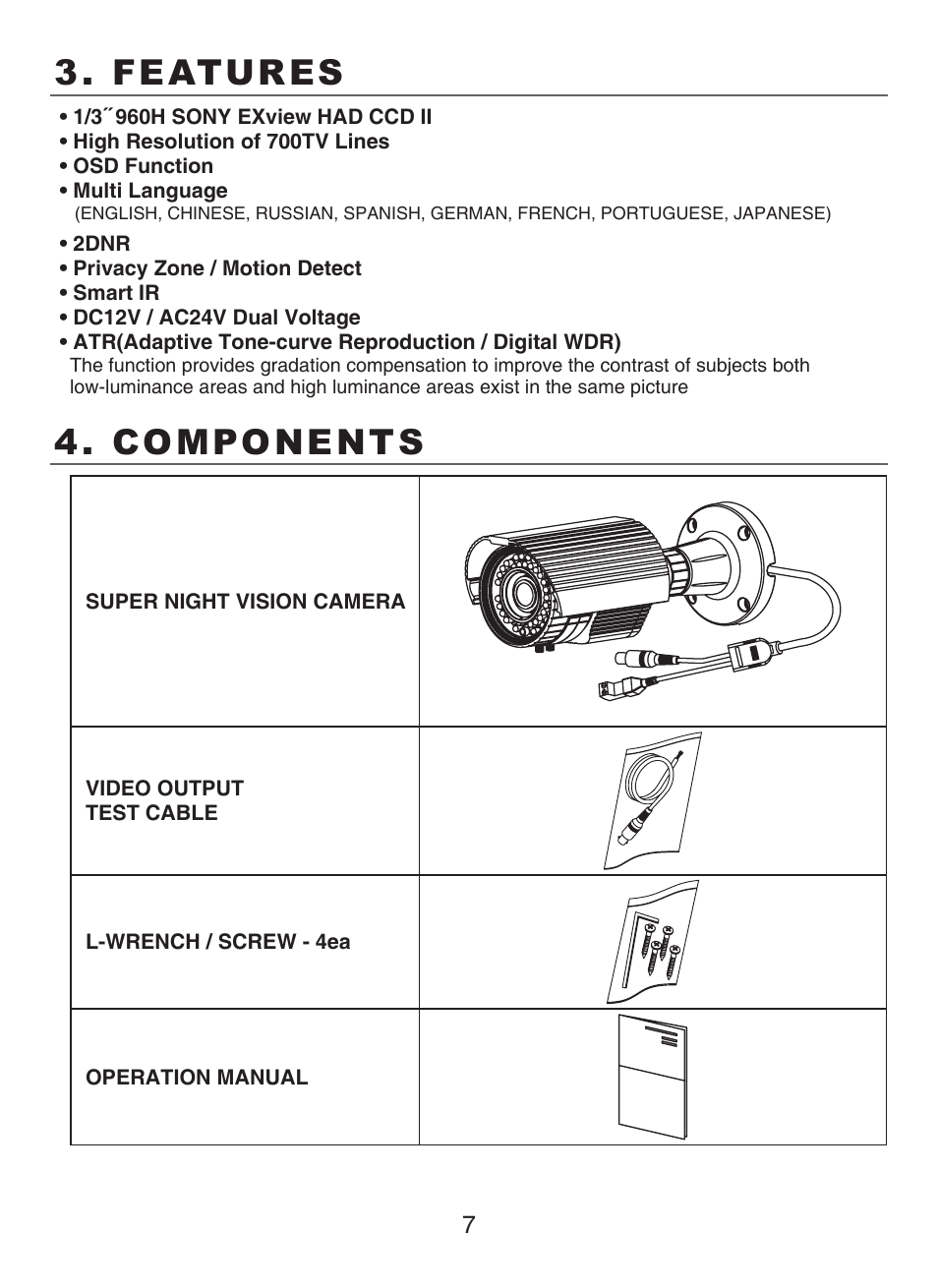 Features, Components | KT&C KPC-N701NU8 User Manual | Page 32 / 49