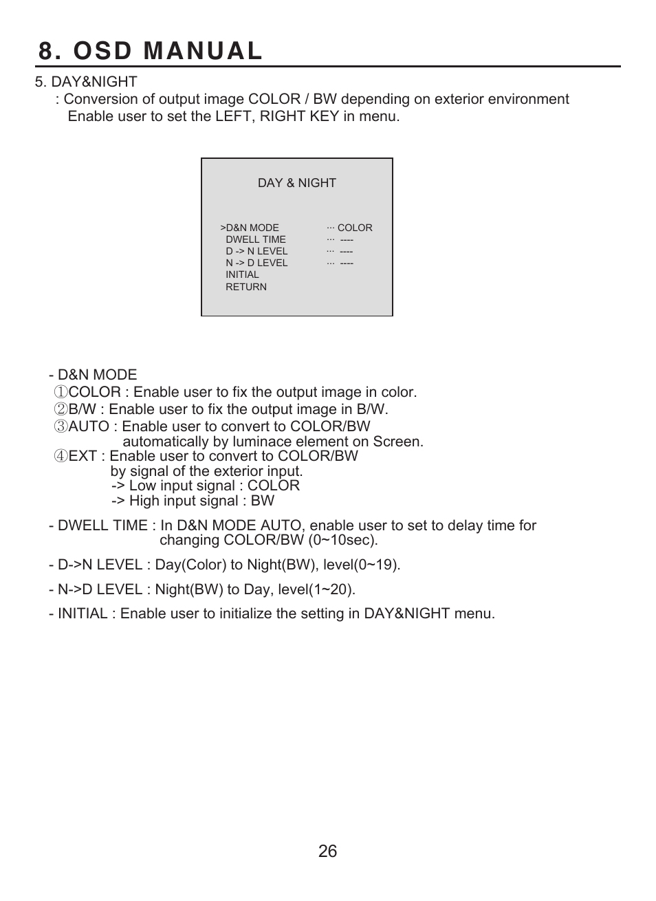Osd manual | KT&C KPC-WDR7000NU User Manual | Page 27 / 61