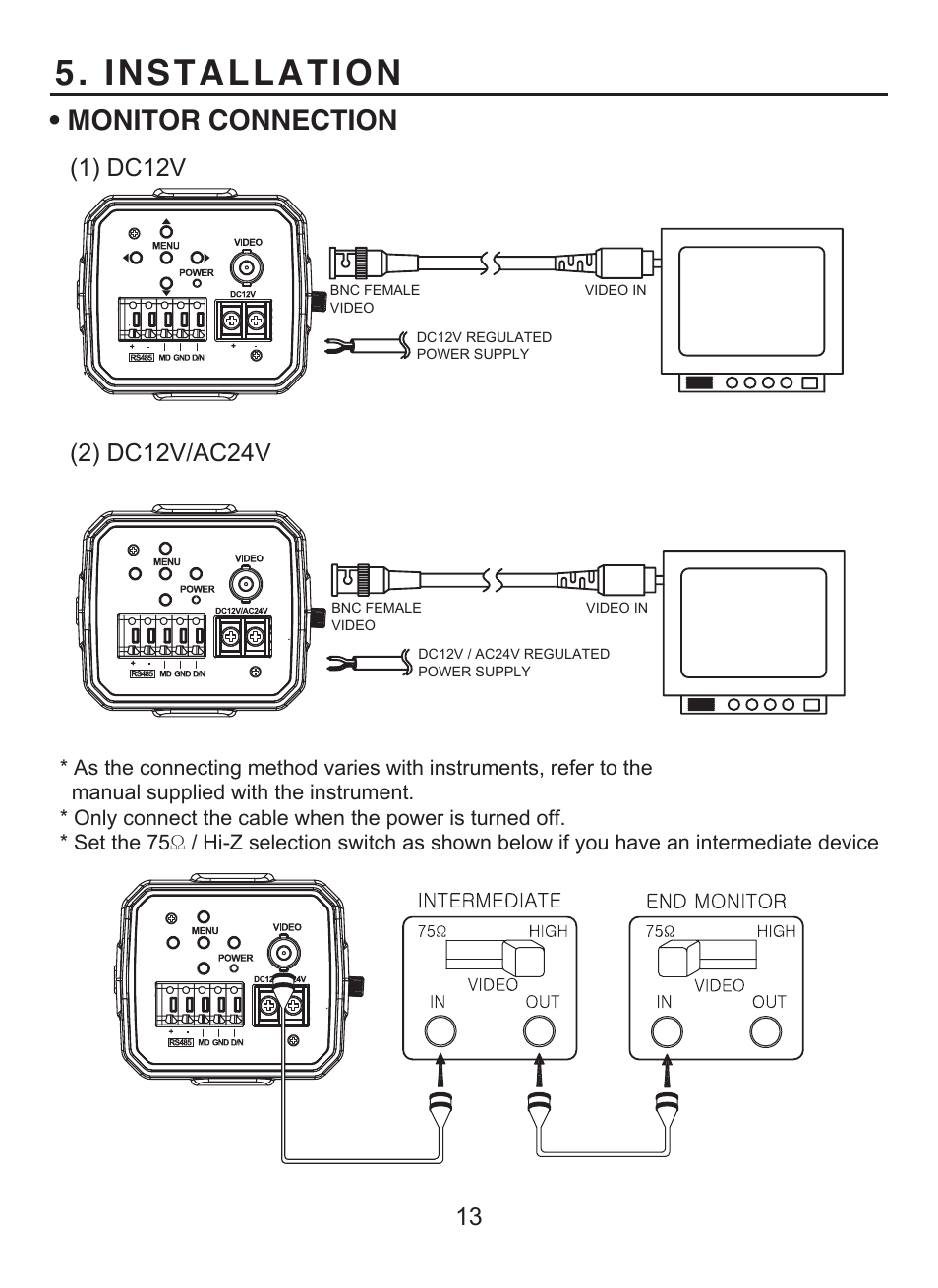Installation, Monitor connection | KT&C KPC-WDR7000NU User Manual | Page 43 / 61