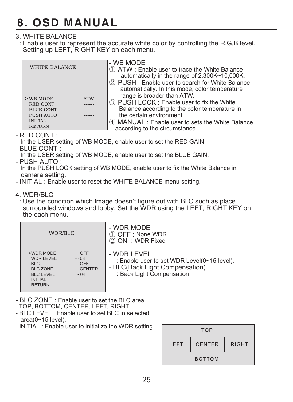 Osd manual | KT&C KPC-WDR7000NU User Manual | Page 55 / 61