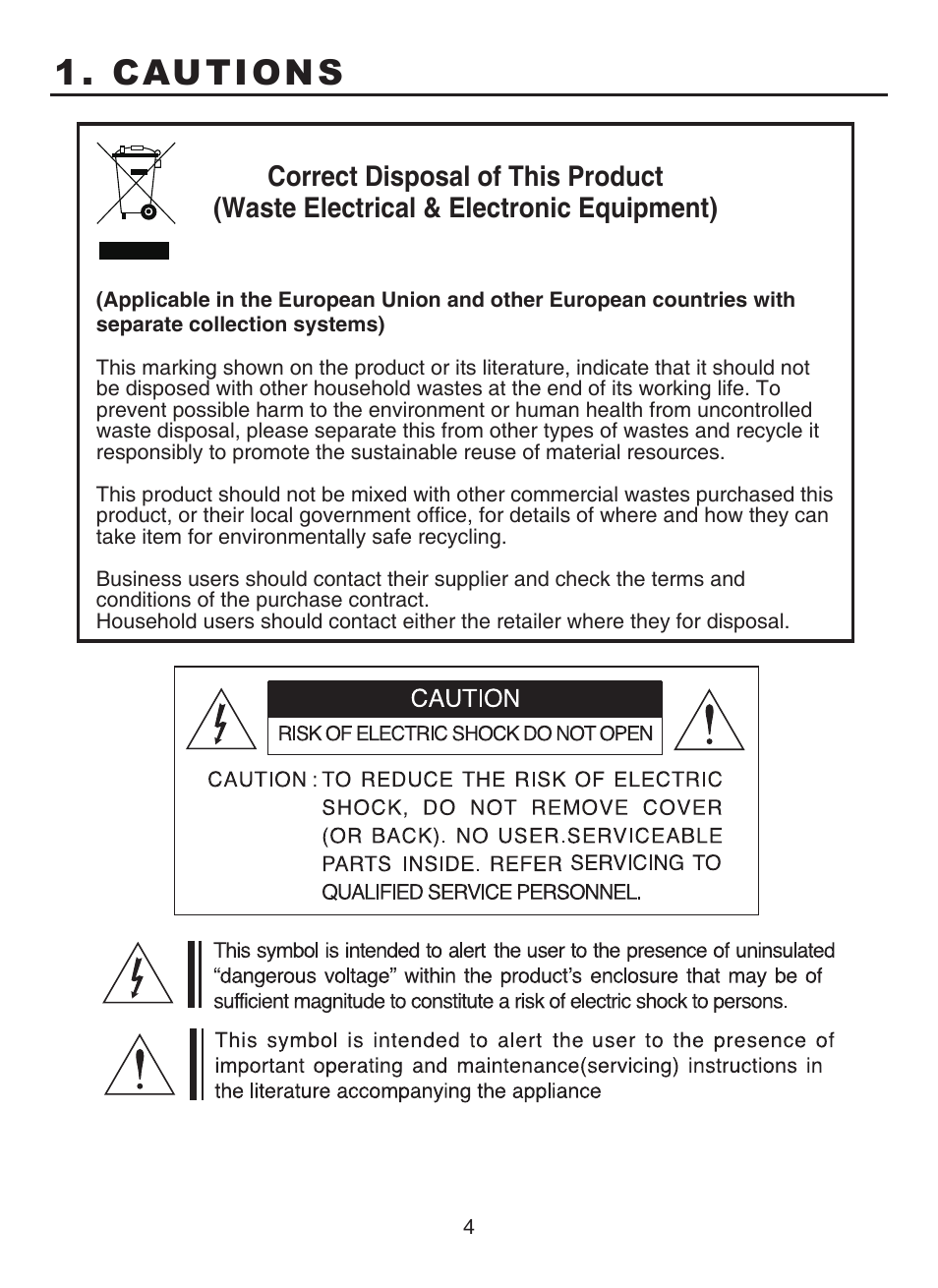 Cautions | KT&C KPC-BSP6300U User Manual | Page 4 / 15