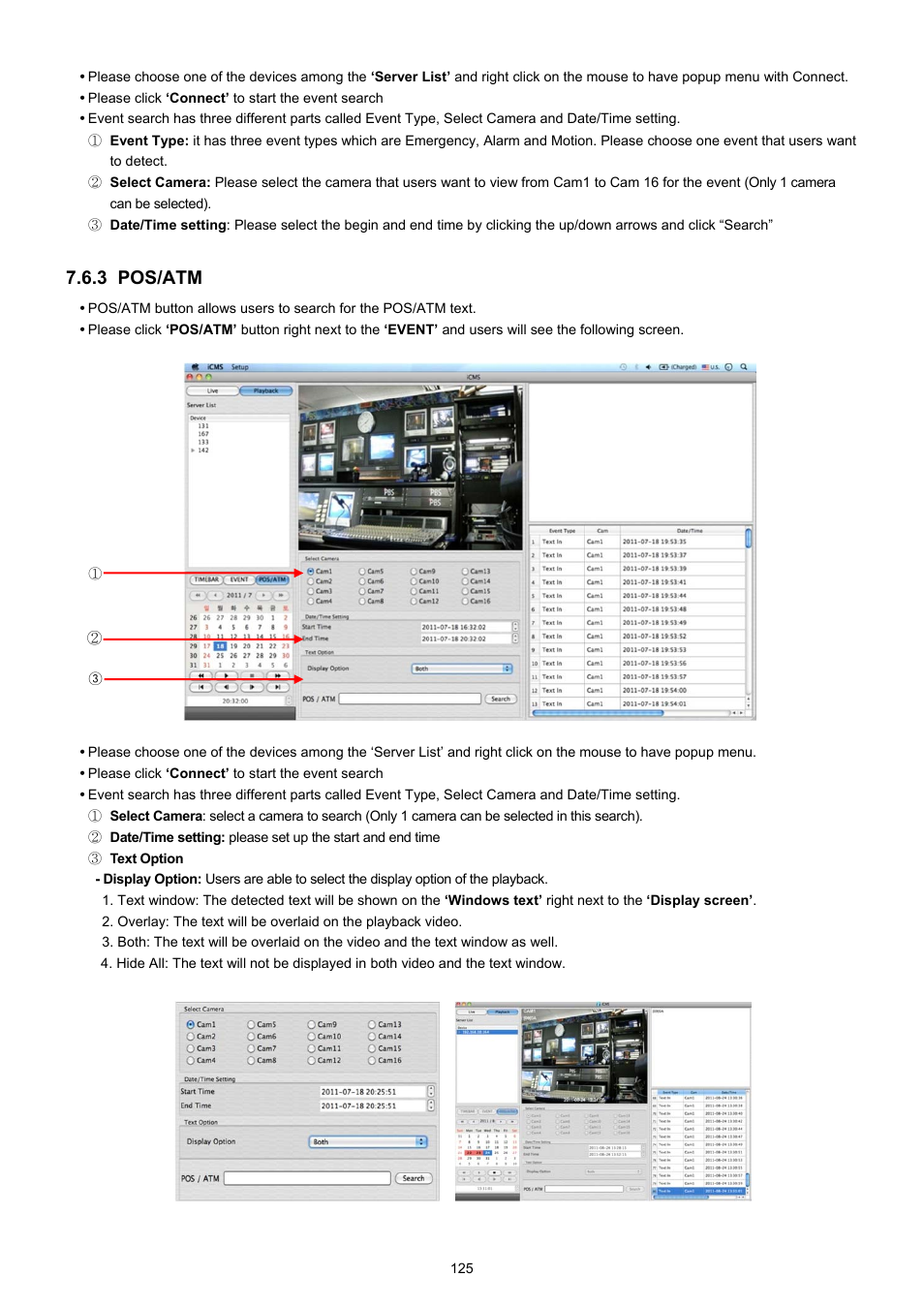 3 pos/atm | KT&C KVR-0412H User Manual | Page 125 / 219