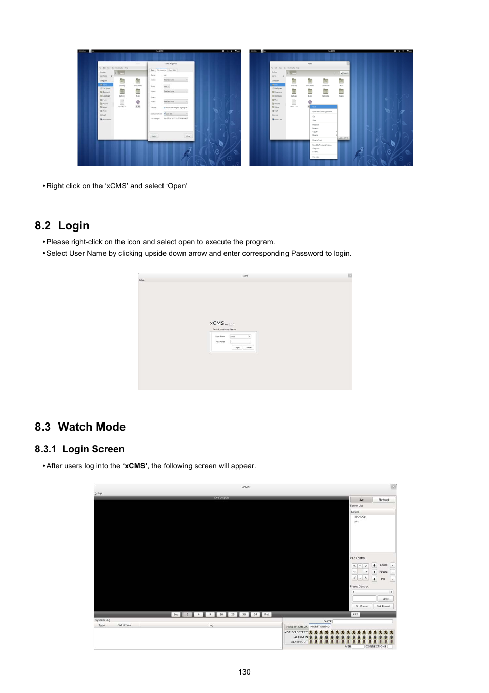 2 login, 3 watch mode, 1 login screen | KT&C KVR-0412H User Manual | Page 130 / 219