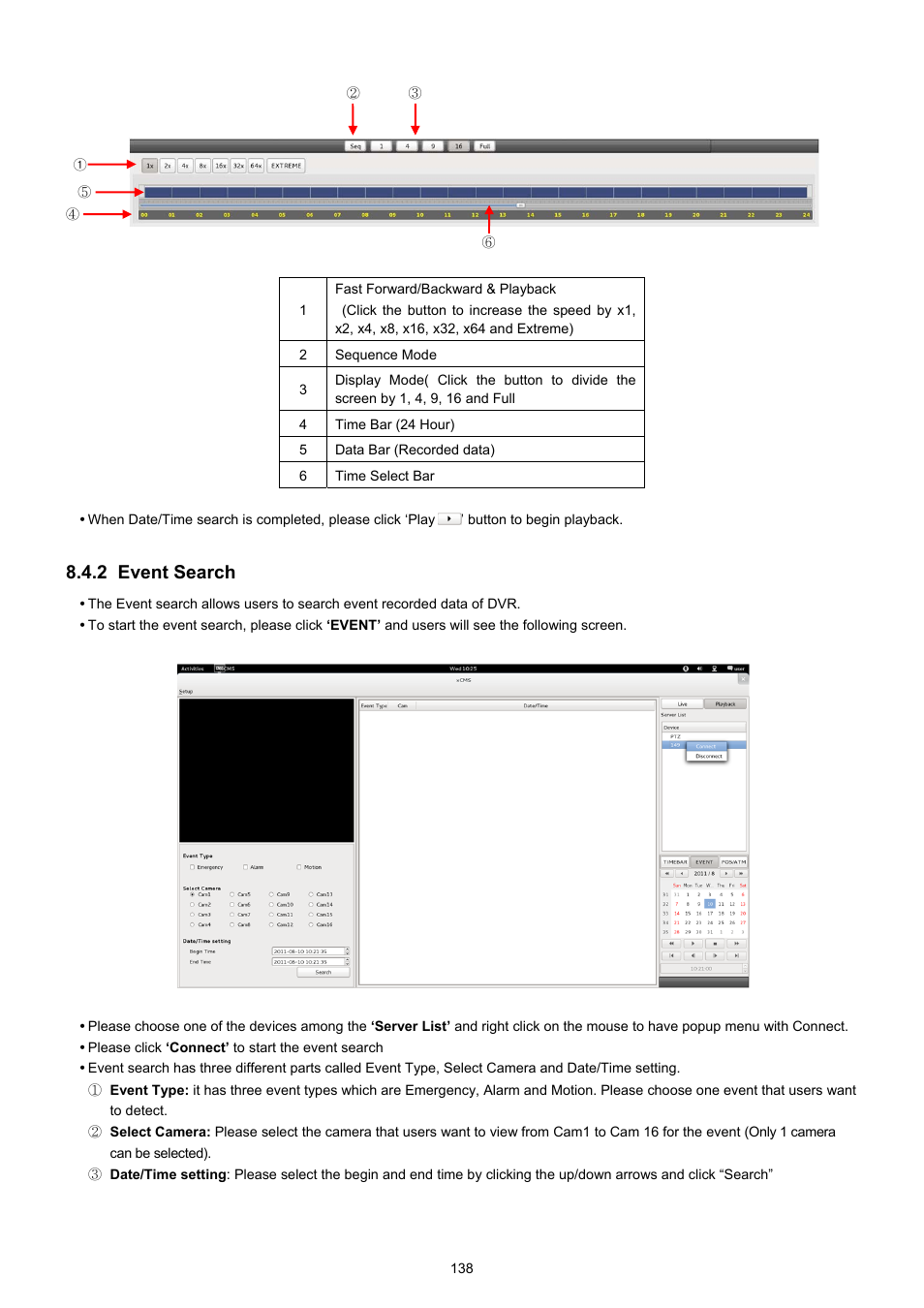 2 event search | KT&C KVR-0412H User Manual | Page 138 / 219