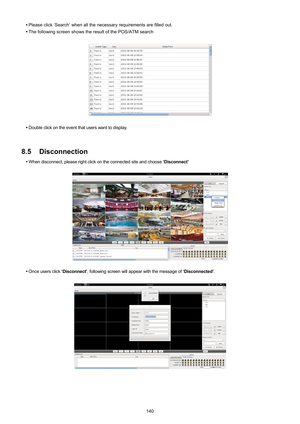 5 disconnection | KT&C KVR-0412H User Manual | Page 140 / 219