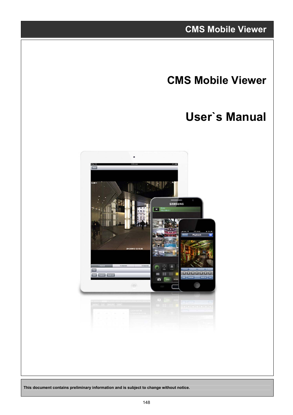 User`s manual, Cms mobile viewer | KT&C KVR-0412H User Manual | Page 148 / 219