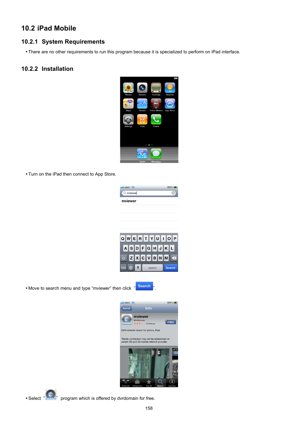 Ipad mobile, 1 system requirements, 2 installation | KT&C KVR-0412H User Manual | Page 158 / 219