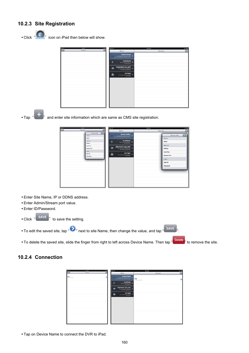 3 site registration, 4 connection | KT&C KVR-0412H User Manual | Page 160 / 219