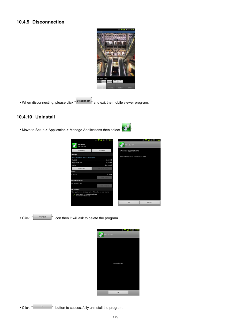 9 disconnection, 10 uninstall | KT&C KVR-0412H User Manual | Page 179 / 219