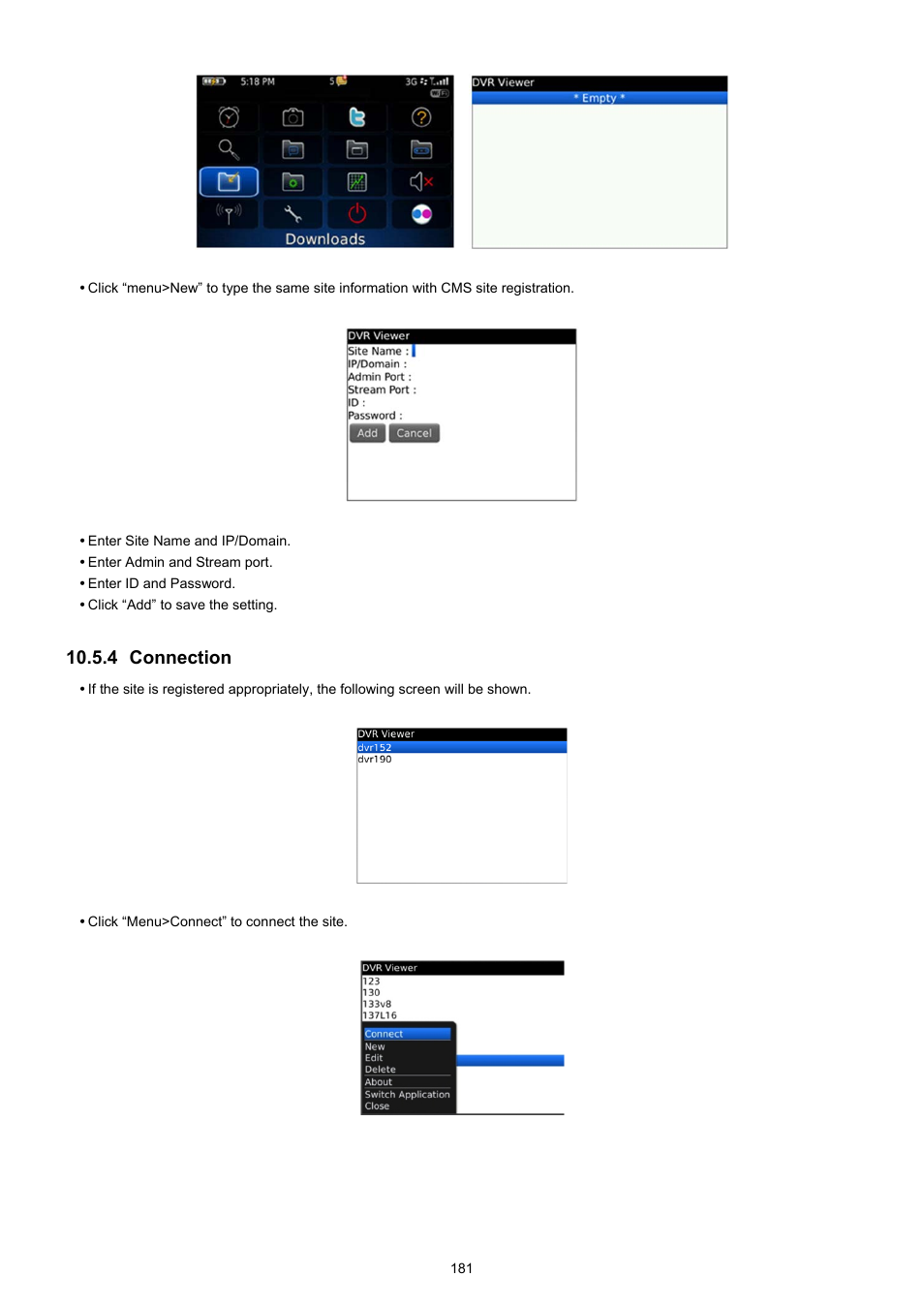 4 connection | KT&C KVR-0412H User Manual | Page 181 / 219
