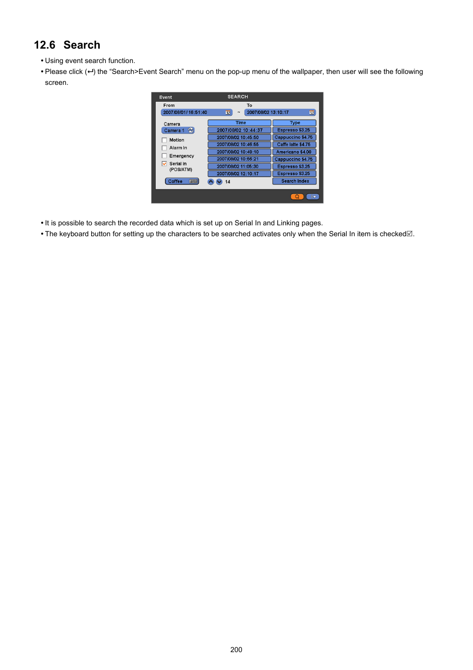 Search | KT&C KVR-0412H User Manual | Page 200 / 219